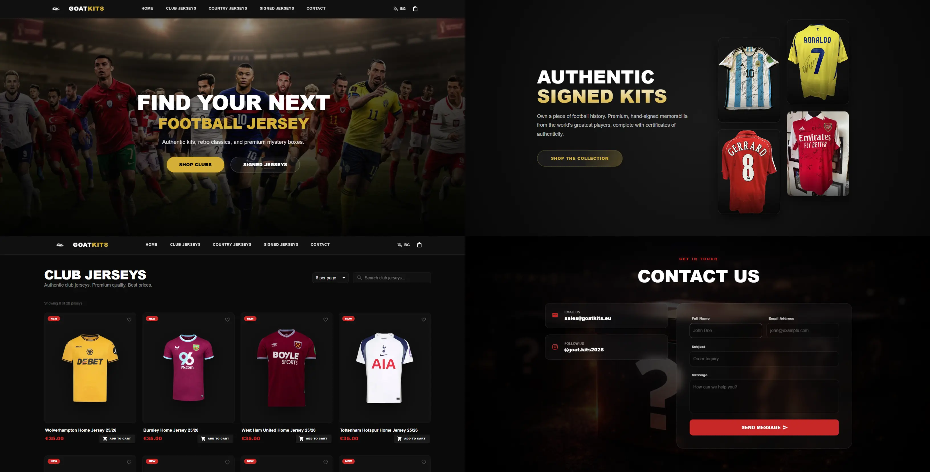 GOAT Kits - Authentic Football Merchandise